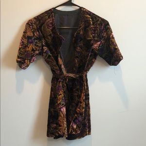 Velvet vintage tie shirt